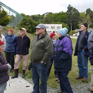 Mataura River Mataitai. Hokonui Runanga member, Rodney Trainor explaining the research that's going on into the health of the Mataura River.