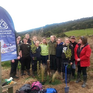 2014 Environment Southland and Menzies College planting day.