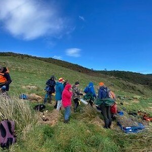 2021 October. Planting volunteers ready for a big day.