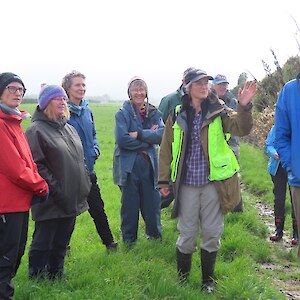 Jesse Bythell, QEII rep, describes how the remnant was once a part of the vast Seaward Forest that stretched from Invercargill to the Mataura River at Gorge Road.