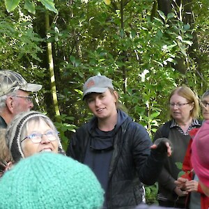 Anna describing the work on ivy control.